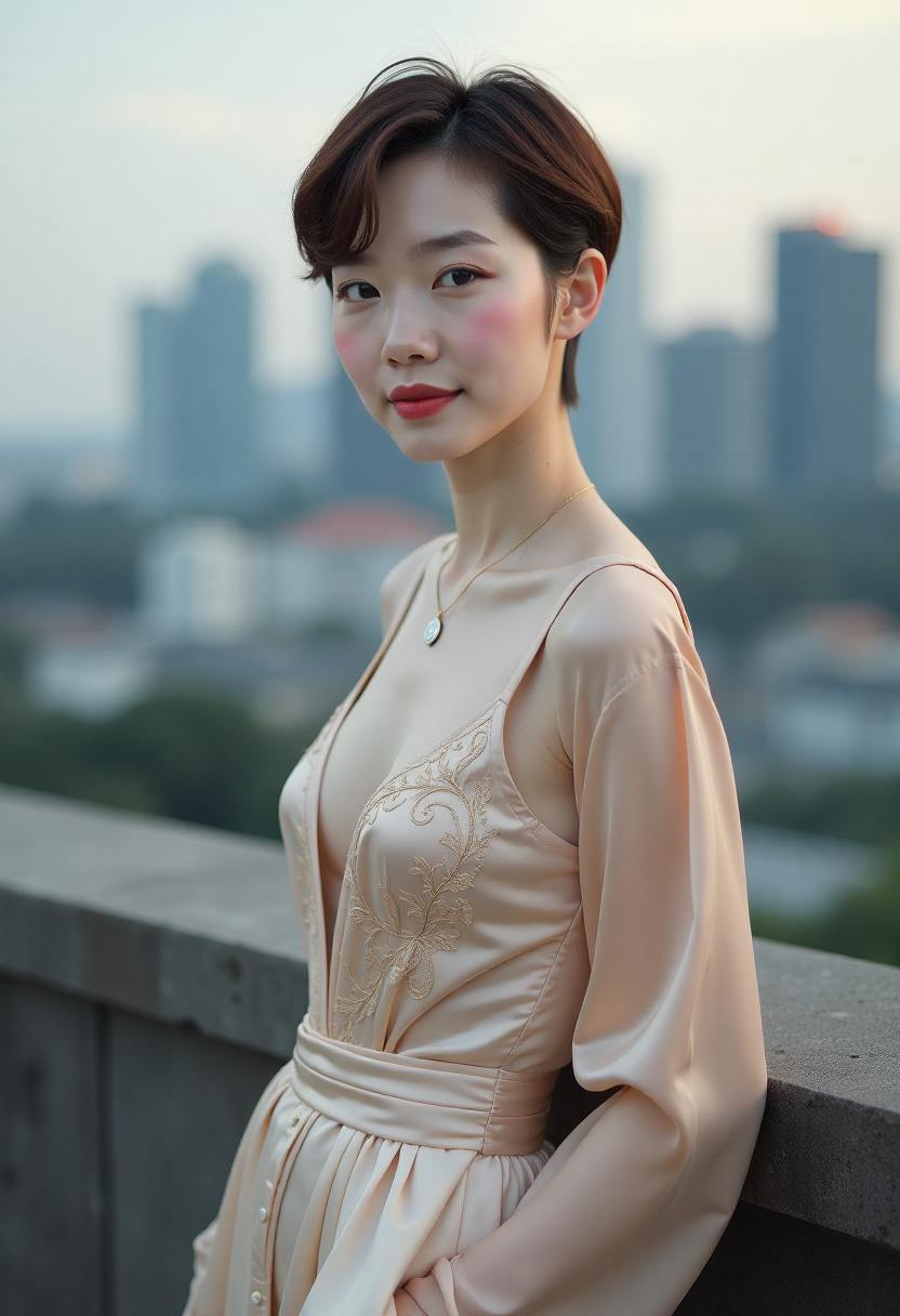 坐姿侧面可见脊柱弧线